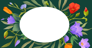 different flowers and copy space PNG, SVG
