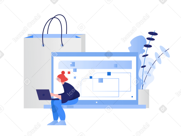Shopping online Illustration in PNG, SVG