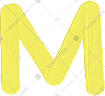 Yellow letter m PNG, SVG