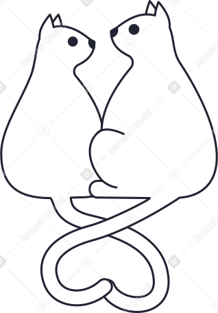 two white cats PNG, SVG