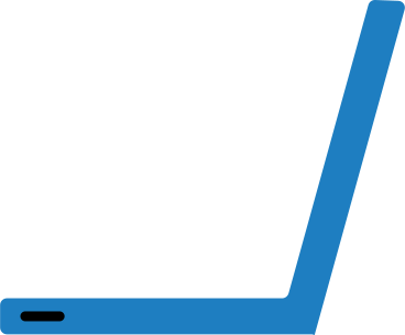 Computer portatile aperto blu PNG, SVG