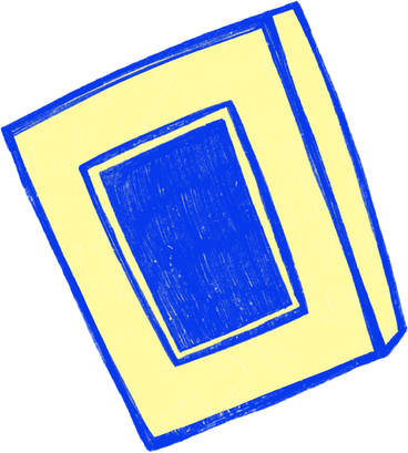 yellow book with blue cover PNG, SVG