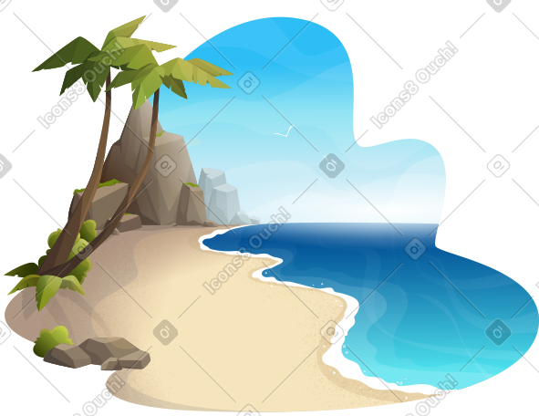 海滩背景 PNG, SVG