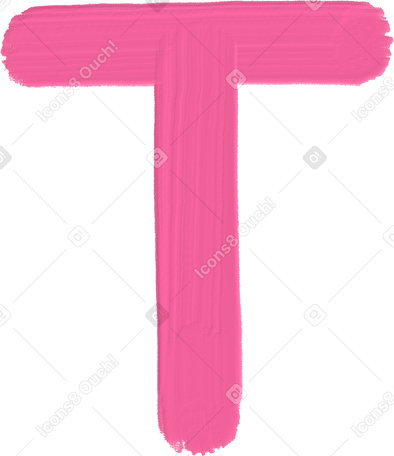 pink letter t PNG, SVG