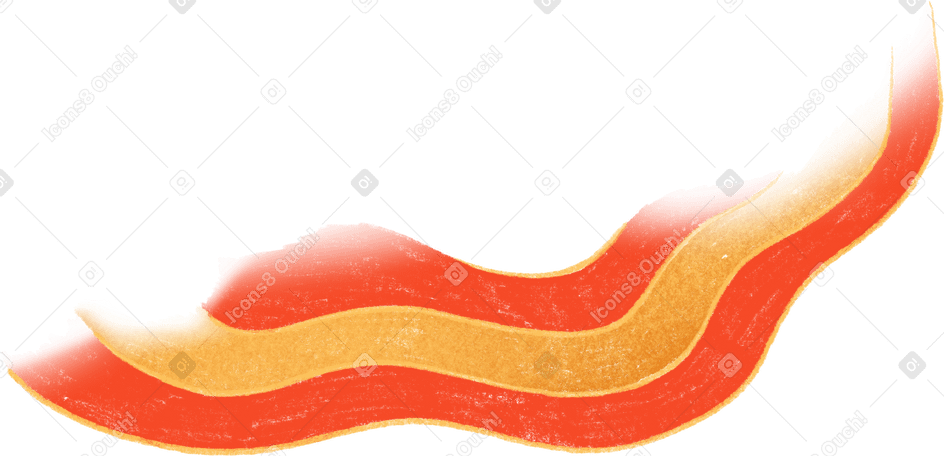 red and yellow wavy line в PNG, SVG