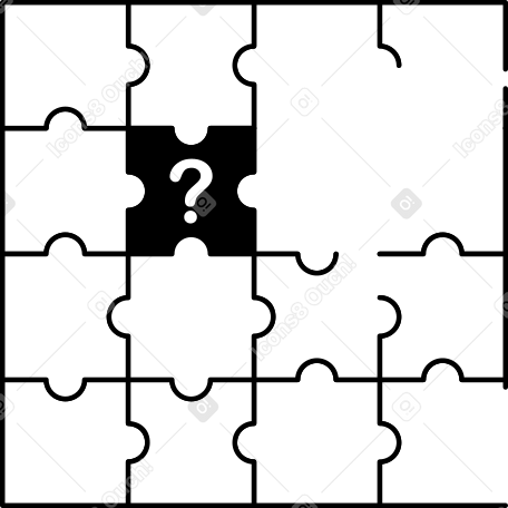 puzzle with the last missing piece Illustration in PNG, SVG