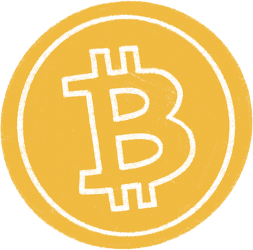 golden bitcoin coin PNG, SVG