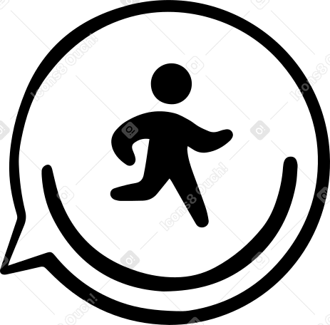 smartwatch interface in speech bubble PNG, SVG