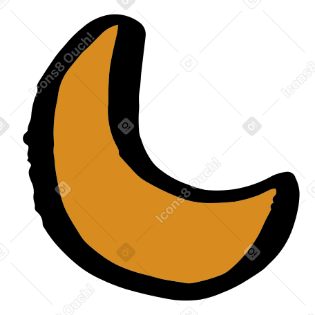 crescent moon Illustration in PNG, SVG