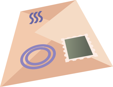 Конверт с почтовыми штемпелями в PNG, SVG
