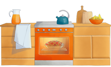 Küchenset mit utensilien PNG, SVG