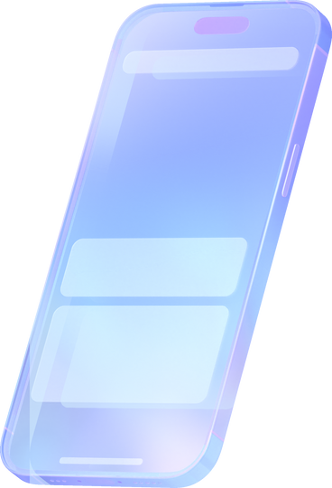 transparent glassy smartphone mockup PNG, SVG
