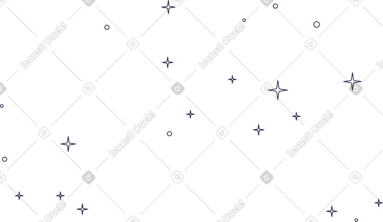 Stars line animated illustration in GIF, Lottie (JSON), AE