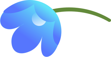 flower with blue petals PNG, SVG