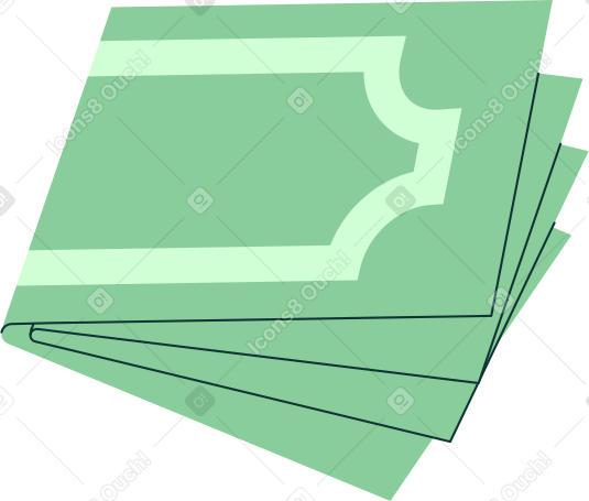 green money bill Illustration in PNG, SVG