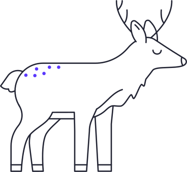 male deer with horns and closed eyes PNG, SVG