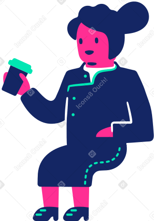 office worker woman at lunch в PNG, SVG