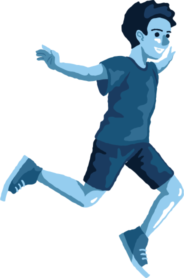 Boy jumping side view PNG, SVG