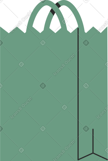 Green paper bag PNG, SVG