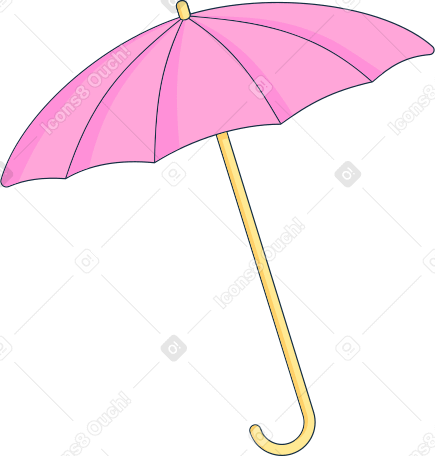 pink open umbrella PNG, SVG