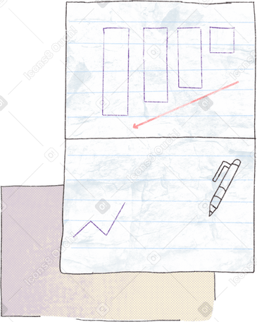 white sheets with graphs PNG、SVG