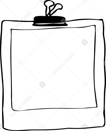 Polaroid con una clip PNG, SVG