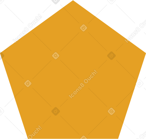 orange pentagon PNG, SVG