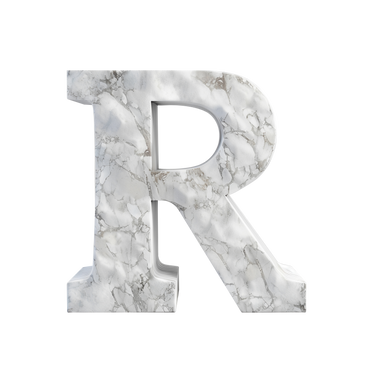 Marble letter r PNG, SVG