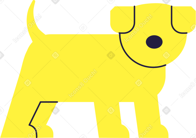 puppy Illustration in PNG, SVG