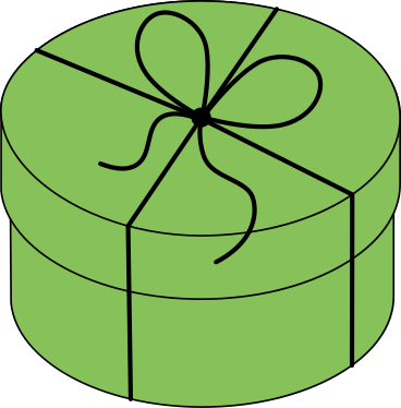 round gift box PNG, SVG