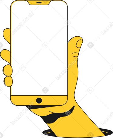 Main avec téléphone PNG, SVG