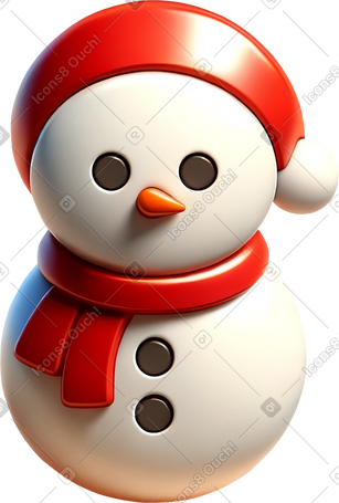 3D 雪人 PNG, SVG