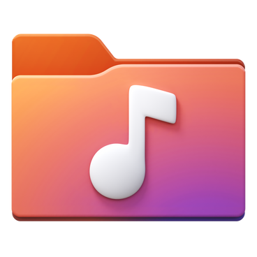 Music folder PNG, SVG