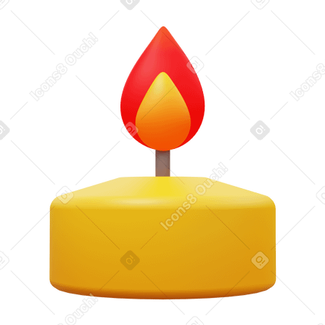 3D spa candle PNG、SVG