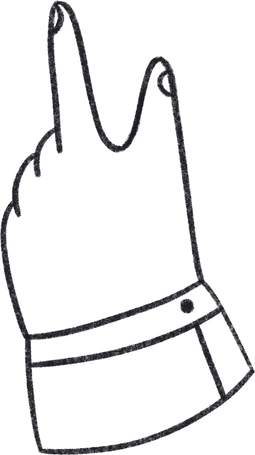 hand is pointing at something Illustration in PNG, SVG