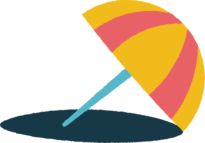 beach umbrella Illustration in PNG, SVG