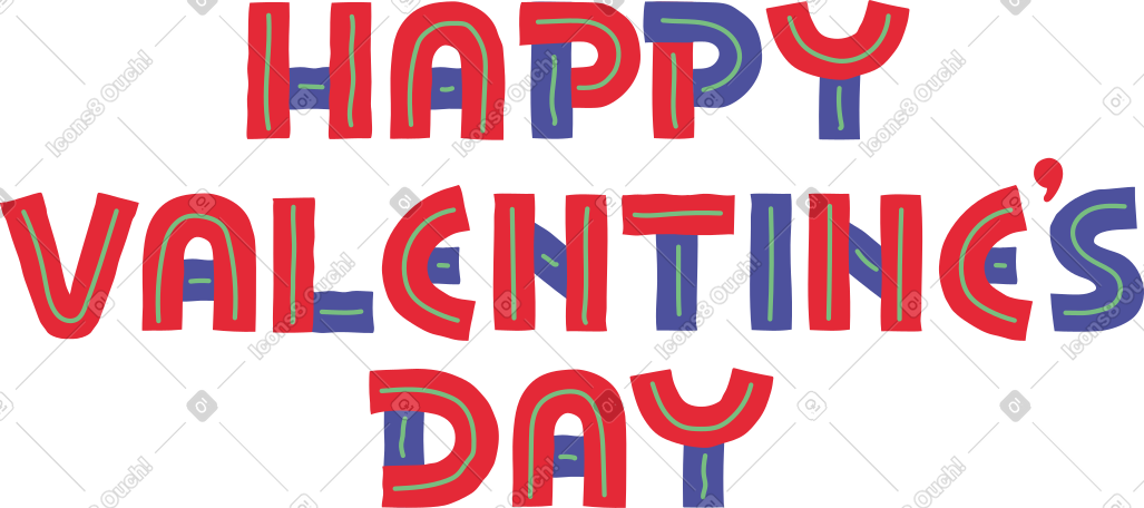 lettering happy valentines day PNG, SVG