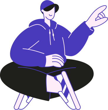 Man sitting cross-legged PNG, SVG