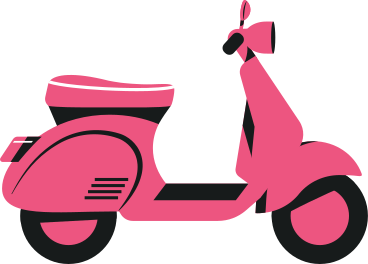 retro moped PNG, SVG