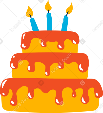点着蜡烛的蛋糕 PNG, SVG