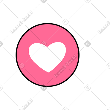 Pink heart like icon动态插图，格式有GIF、Lottie (JSON)、AE