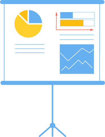 stand with charts graphs PNG, SVG