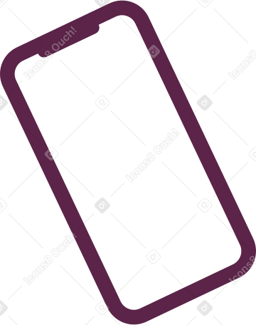 burgundy smartphone Illustration in PNG, SVG