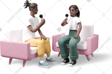 Interview composition PNG, SVG