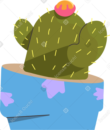 cactus animated illustration in GIF, Lottie (JSON), AE