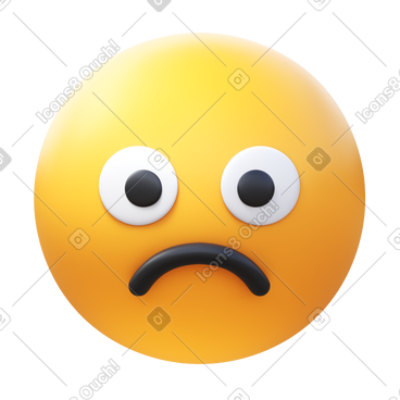 Frowning face PNG, SVG