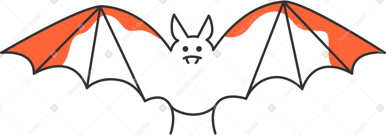 bat Illustration in PNG, SVG