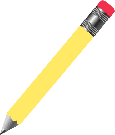 Yellow pencil PNG, SVG