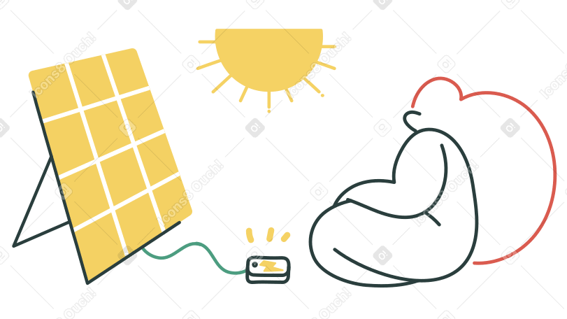 Solar energy Illustration in PNG, SVG