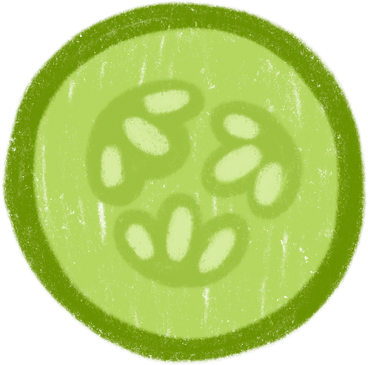 Cucumber slice PNG、SVG